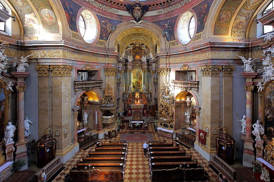 St Peters Church Peterskirche Vienna baroque interior