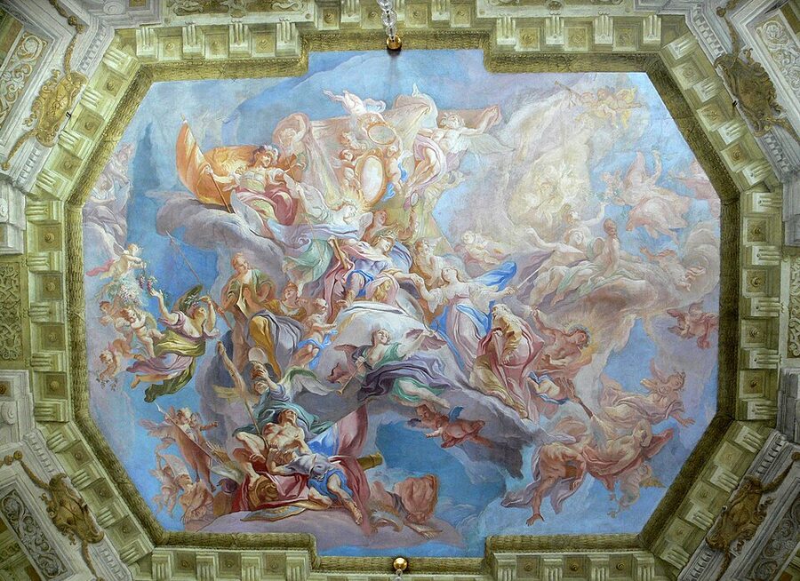 Marble Hall ceiling fresco Upper Belvedere