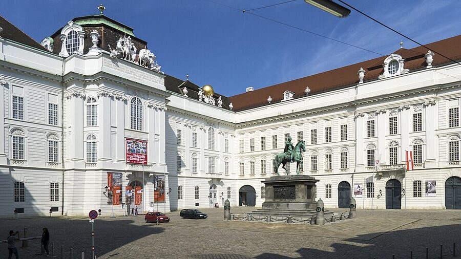 Josefsplatz square in Vienna with Joseph II equestrian statue