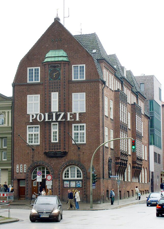 Davidwache police station on Reeperbahn in Hamburg St Pauli