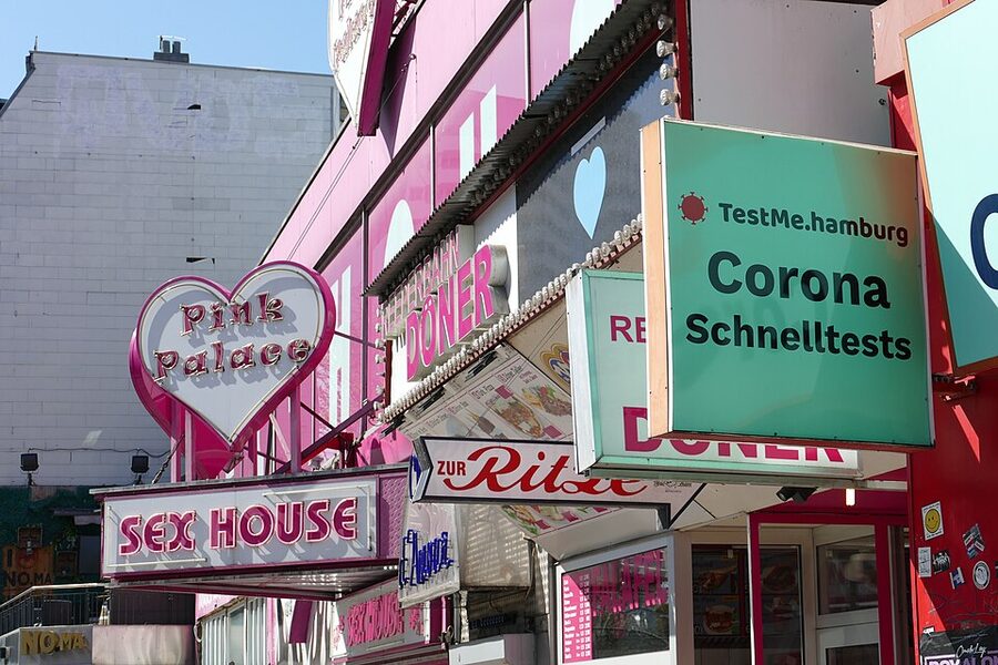 Reeperbahn on a spring afternoon Hamburg