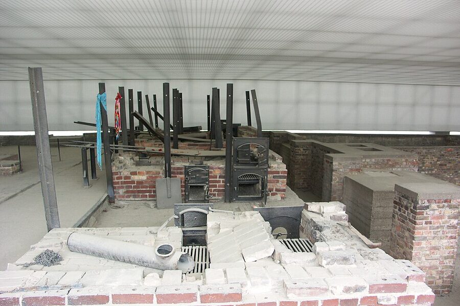 Sachsenhausen Crematorium foundations memorial