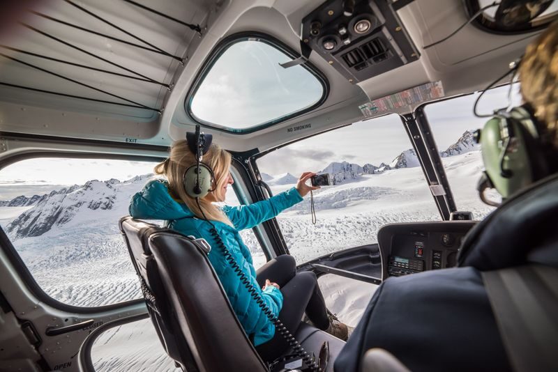 25 Minute Glacier Helicopter Flight with Snow Landing - The helicopter view over glacier country