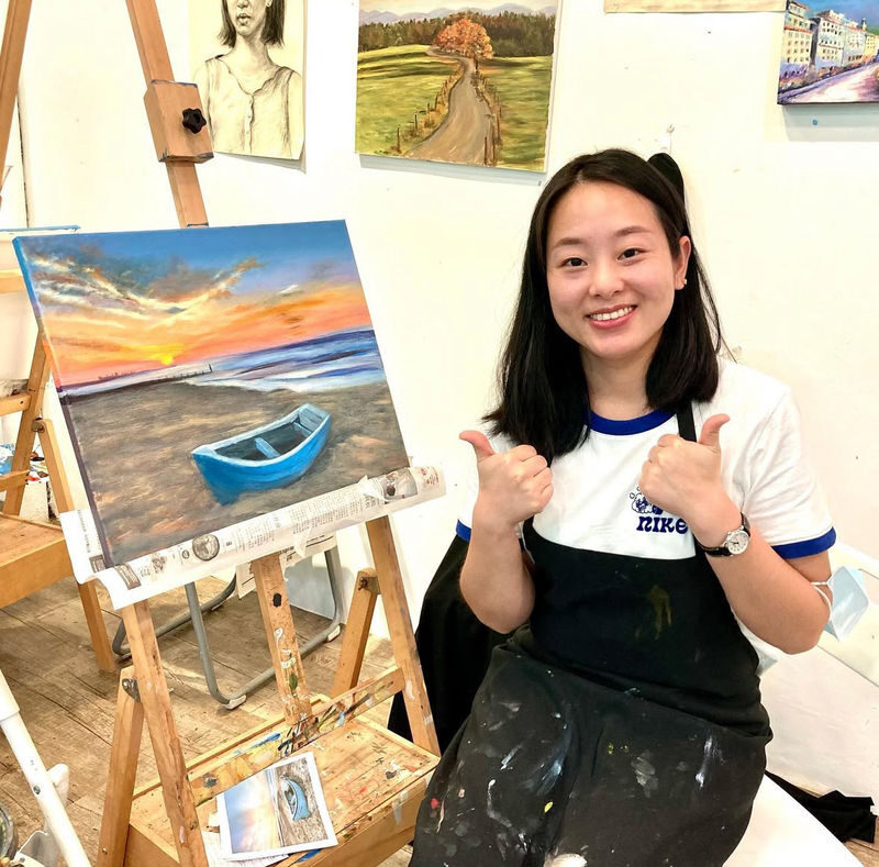 Acrylic Landscape Painting Workshop For Beginners - Choosing a reference that fits the clock