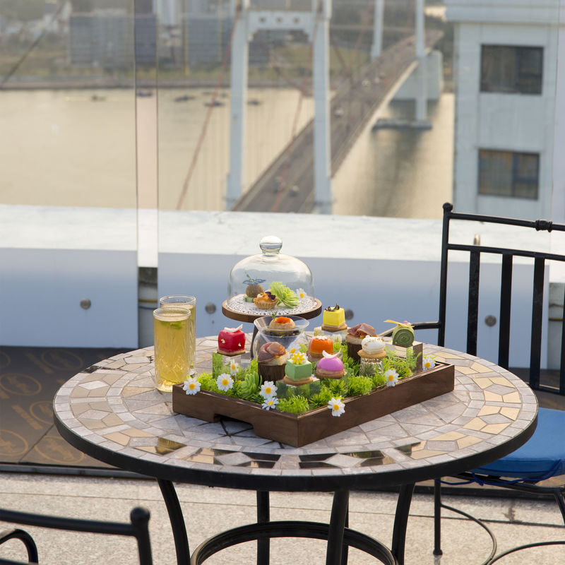 Afternoon Tea On The Bay At Wyndham Danang Golden Bay - What arrives at the table