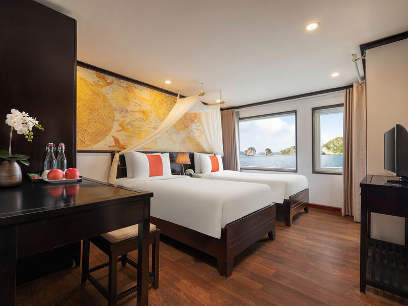 Amanda Premier 2D1N Cruise: Ha Long Bay, Sung Sot, Ti Top - Lunch, limestone views, and Luon Cave