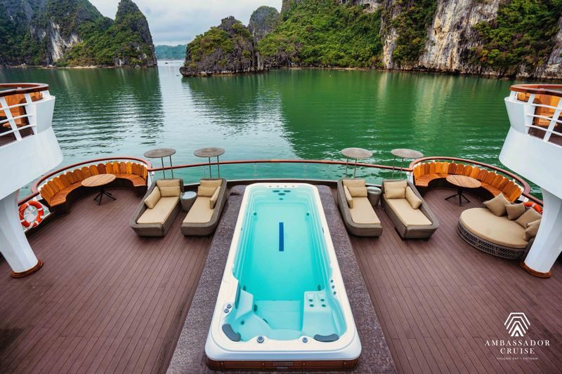Ambassador Day Cruise: Ha Long Bay Tour with Sung Sot & Ti Top - Sailing past the bay’s limestone landmarks