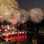 Atami Marine Fireworks Festival & Mount Omuro Day Tour (Departing from Tokyo) - Atami after dark: fireworks over the bay