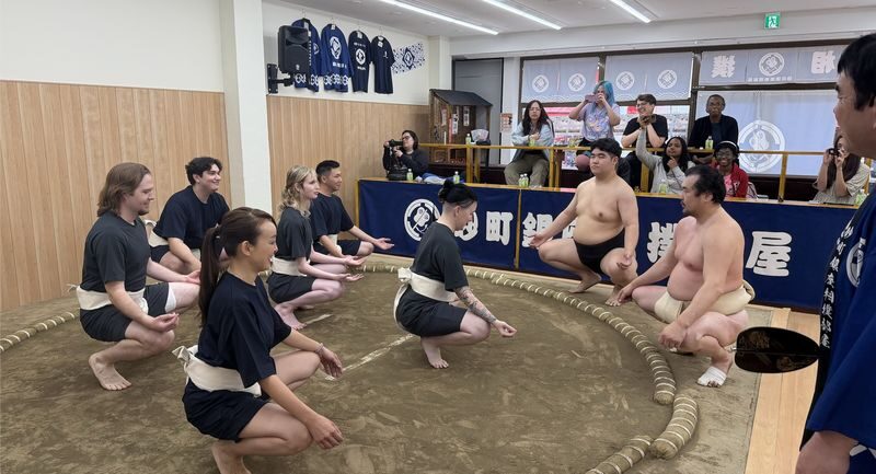 Authentic Sumo Show & Experience in a Local Tokyo Street - Hear the Rules, Then Watch the Wrestlers Work