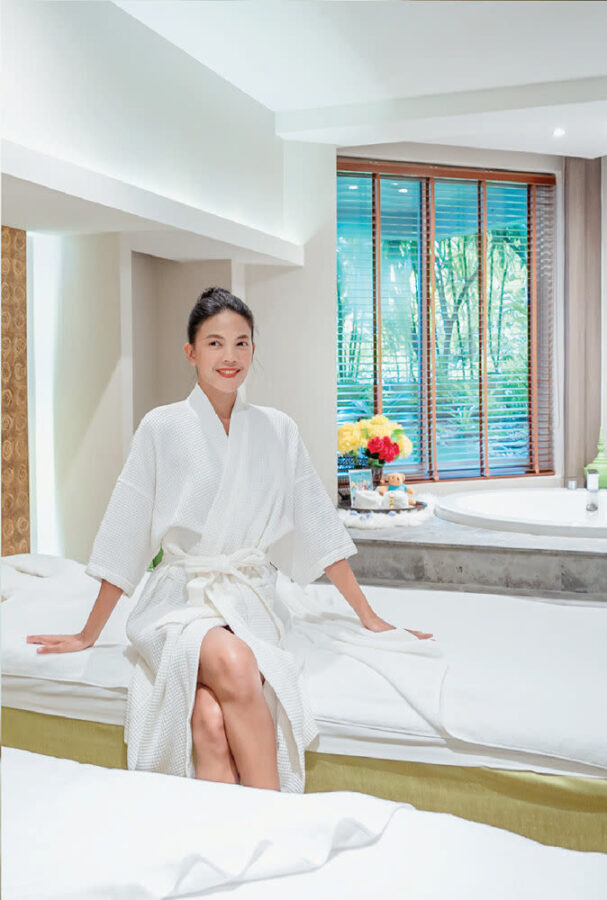 Avani Spa at Avani Pattaya Resort Experience in Pattaya - Choosing a treatment from the spa menu