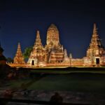 Ayutthaya Half-Day World Heritage Tour + Impressive Ruins Light-Up Viewing (Departing from Bangkok / Japanese Guide Included) (E3) - Wat Chaiwatthanaram: Khmer-style towers by the river