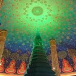 Ayutthaya Ruins, Pink Ganesha, Wat Pak Nam Tour by Pandaba - Wat Paknam’s emerald ceiling