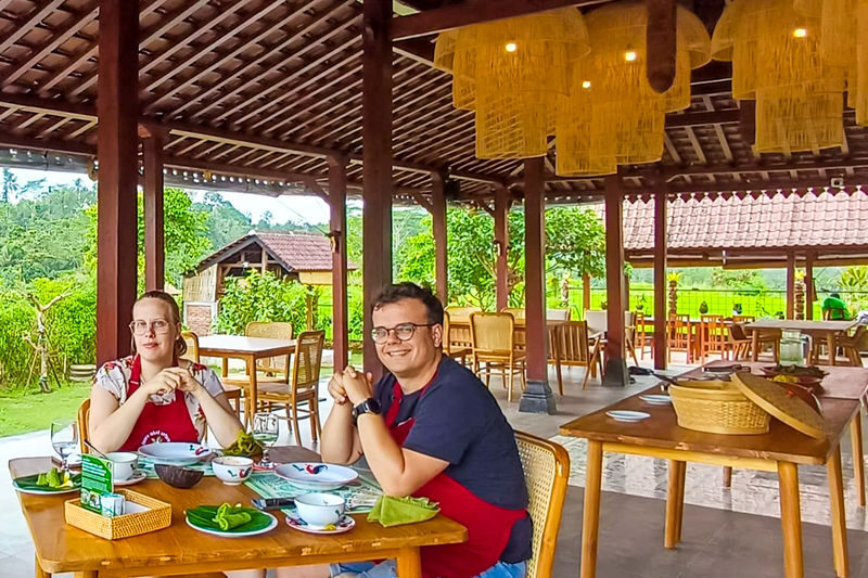 Balinese Vegan Cooking Class in East Bali with Garden Tour - Walking the organic garden