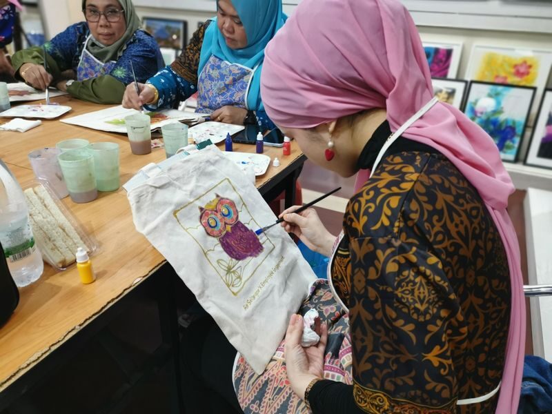 Batik Coloring Workshop in Kuala Lumpur - Ask how your artwork will be finished