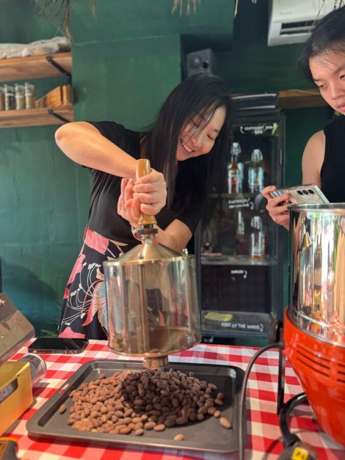 Bean to Bar Chocolate Making Workshop at The Sundowner - A short visit to the cacao trees and bees