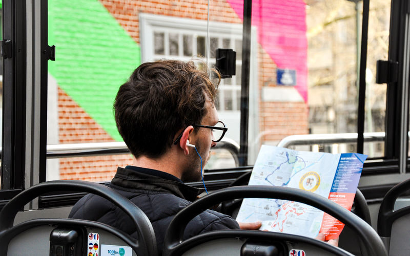 Brussels Hop-On Hop-Off Bus by Tootbus - Red line for central sights, blue line for the Atomium