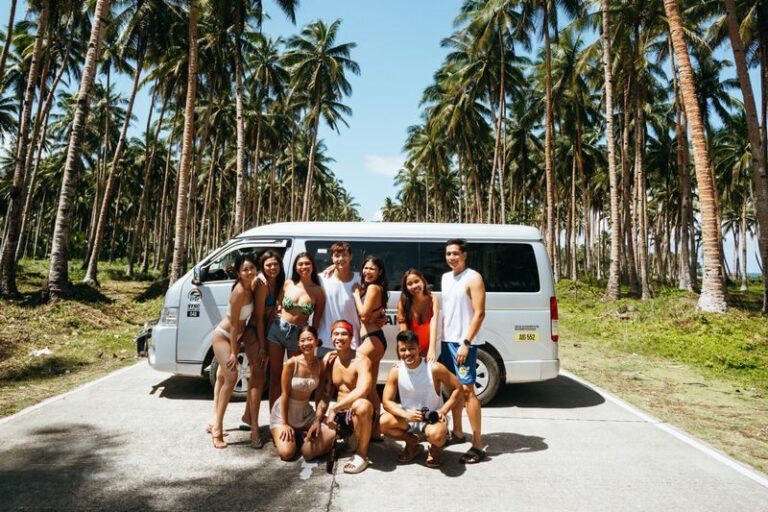 Budget Land Tour in Siargao - Leaving General Luna by van