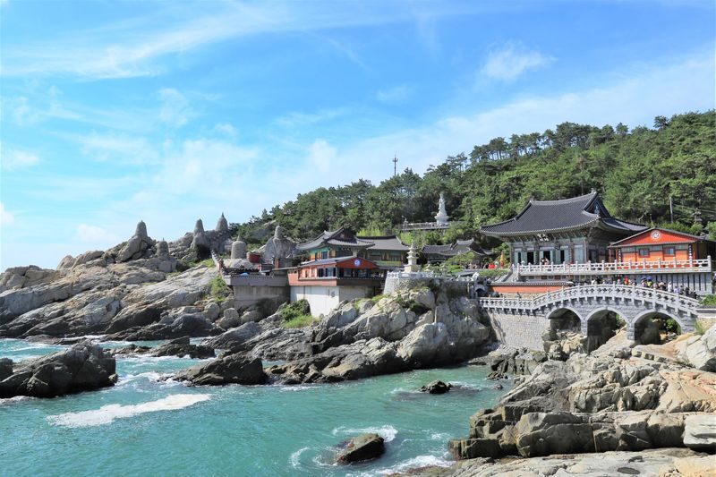 Busan Highlights: Small Group, Hotel Pickup & Sky Capsule - Dalmaji-gil and Haedong Yonggungsa