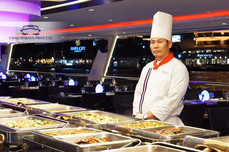Chao Phraya Princess Cruise Ticket With Private Transfer - Buffet dinner, welcome drink and live music