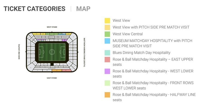 Chelsea FC Match Ticket at Stamford Bridge - Choosing a seat and package