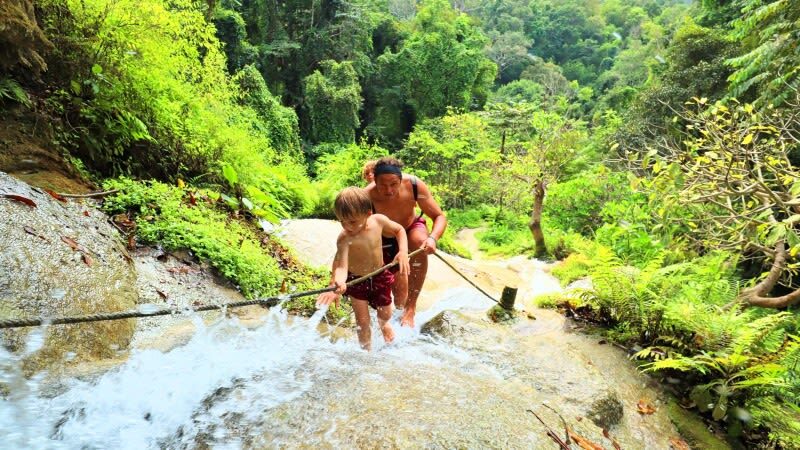 Chiang Mai Sticky Waterfall, Elephant Cafe, and POOPOOPAPER Park - How the half-day schedule works