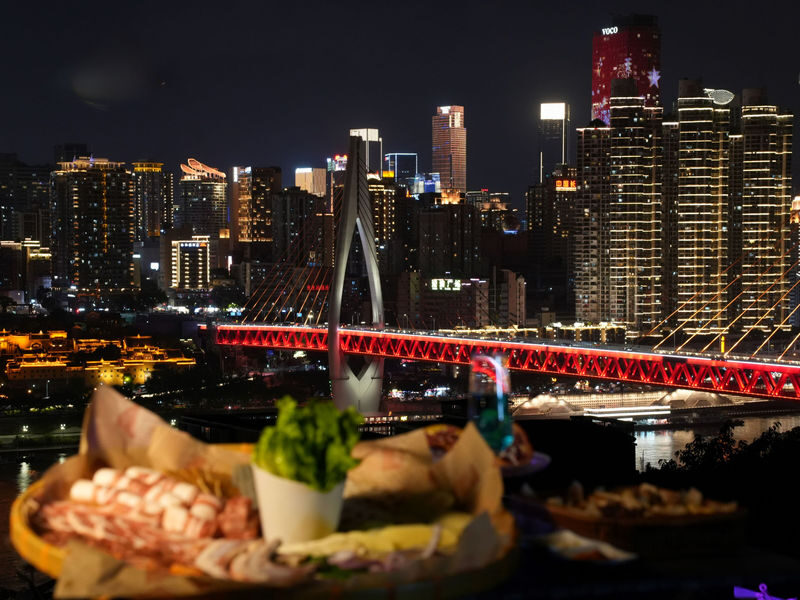 Chongqing Manhattan Rooftop | Tea Stall, BBQ - Sunset is the best idea, but timing is unclear
