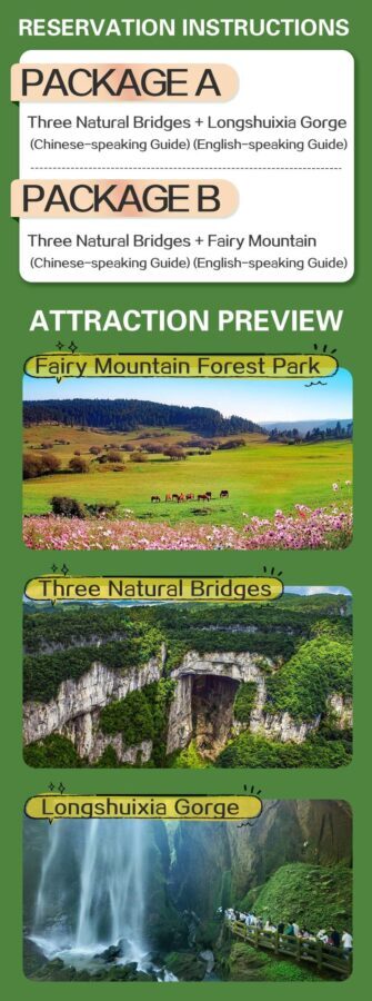 Chongqing Wulong Three Natural Bridges + Longshuixia Fissure / Fairy Mountain 2+1 Luxury Van and Bus Tour (Chinese/English/Thai Guide) - Three Natural Bridges, the main event