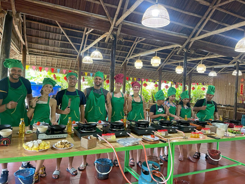 Cooking Class, Coconut Forest Basket Boat & Hoi An Memories Show - At Cam Thanh market, ingredients meet daily life