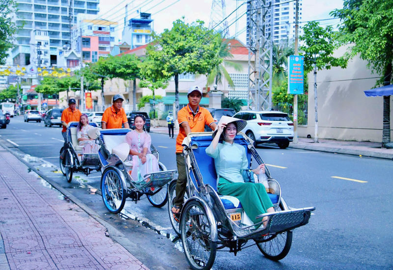Cyclo Ride & Ao Dai Instagram Experience in Nha Trang - A cyclo ride through central Nha Trang