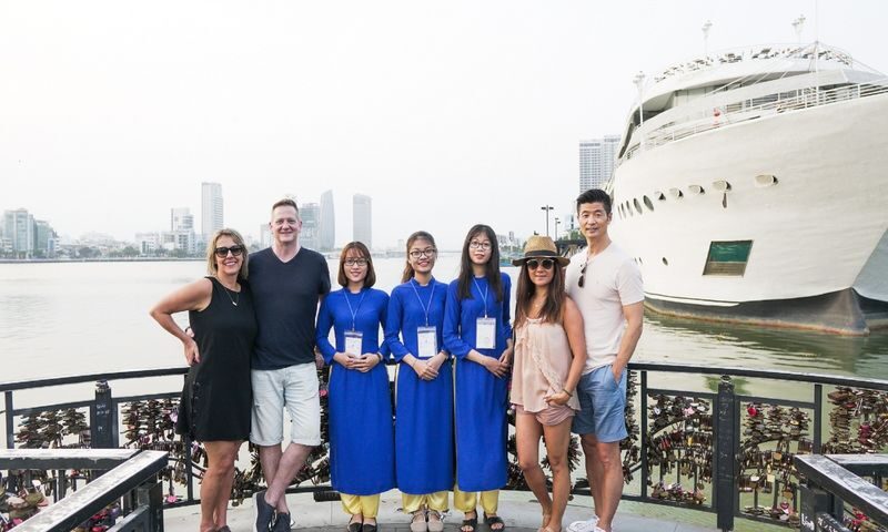 Da Nang City Private Tour and Han Cruise by Night with Aodai Rider - Bridges and the Han River after dark