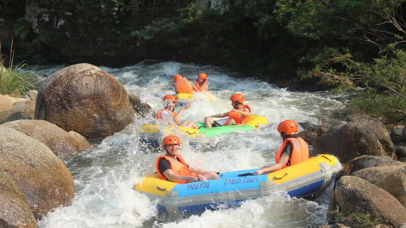 Da Nang: Marble Mountains & Hoa Phu Thanh Rafting Day Tour - Climbing through Marble Mountains