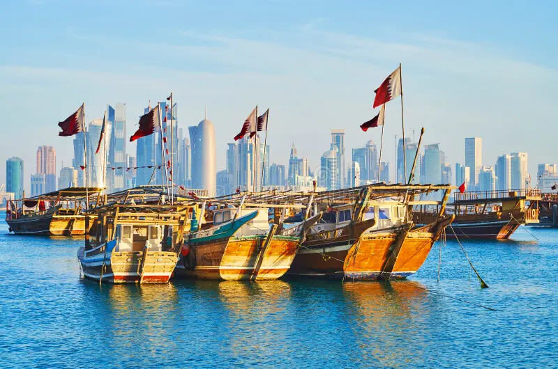 Dhow Harbour & Corniche Sunset Cruise - The harbour and Corniche from the water