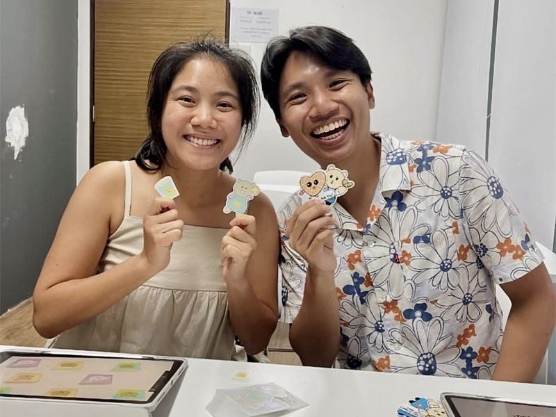 Digital Art Painting with Procreate Workshop in Singapore - From guided drawing to a sticker sheet