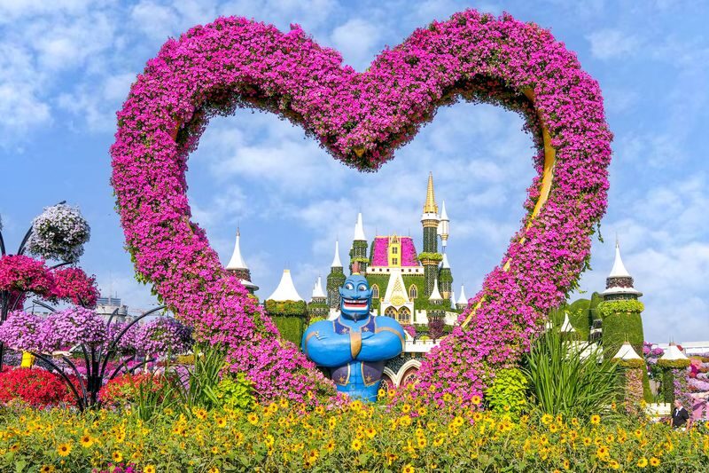 Dubai Miracle Garden Ticket - Walking through the garden’s floral scenes