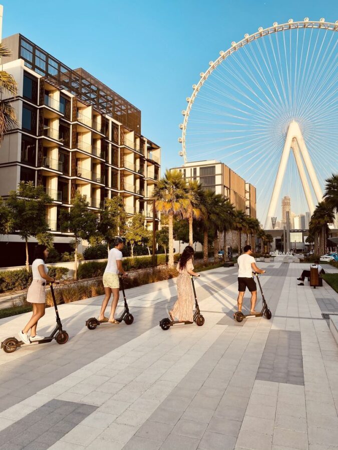 E-Scooter Guided Tour of Dubai Marina, Bluewaters Island & JBR - JBR’s promenade, beach life and public art