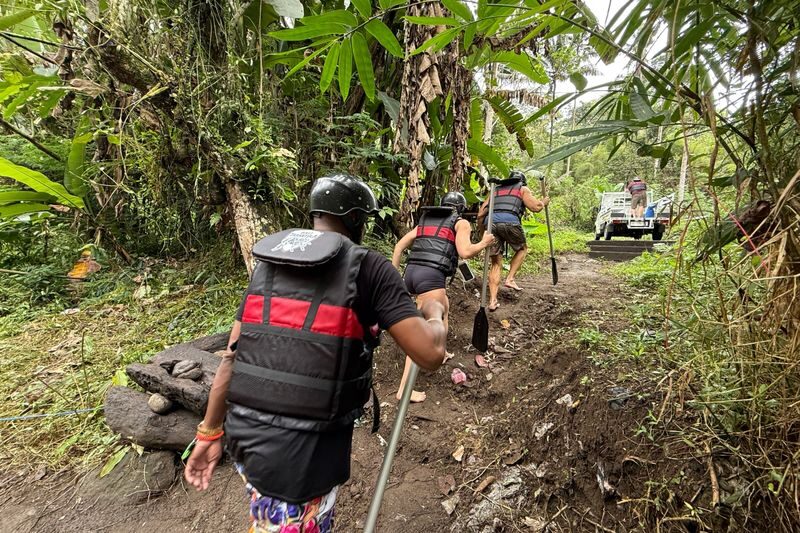 Eco-conscious Bali White Water Rafting (No step-up access) - The river exit makes a practical difference