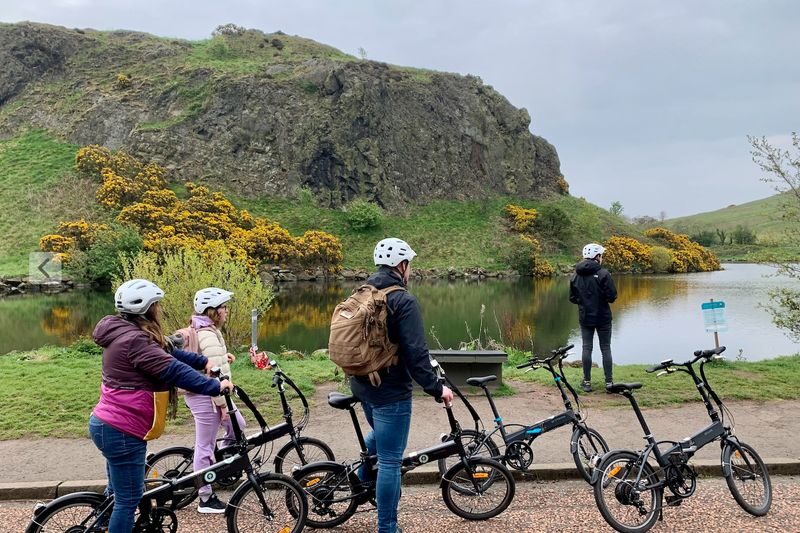Edinburgh by E-Bike: Hidden Castles, Panoramic Views & Stories - Holyrood Park and the view toward Arthur’s Seat