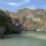 El Nido Tour C Hidden Beaches & Shrine - Helicopter Island, a striking first landmark