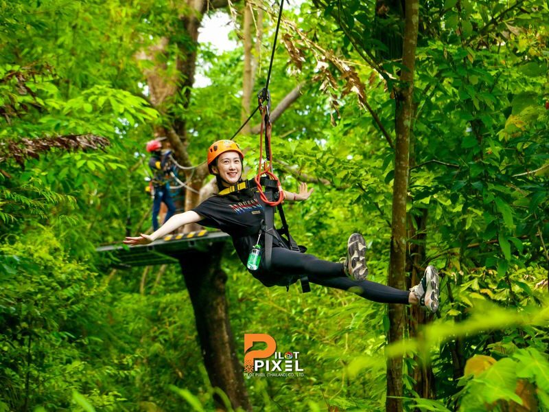 Erawan Patong Zipline & ATV Experience in Phuket - What the zipline course feels like