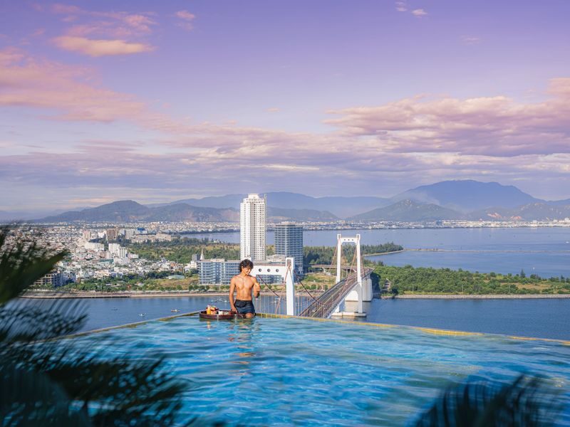Floating Breakfast On Infinity Pool At Wyndham Danang Golden Bay - What the morning is likely to look like