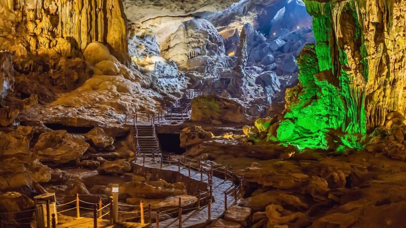 From Hanoi: 2-Day Ha Long Bay Cruise & Yen Tu Mountain UNESCO Heritage Tour - Sung Sot Cave, Titop Island, and time on the water
