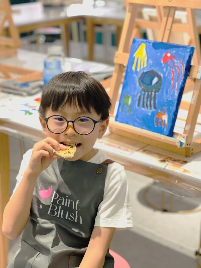 Fun Family Art Jamming Workshop in Singapore by PaintBlush Singapore - Two hours of painting, at your own pace