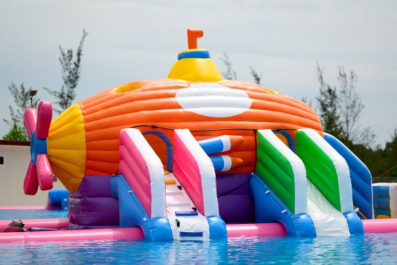 Fun Splash Water Theme Park Ticket in Tuaran - Slides and the Olympic obstacle course