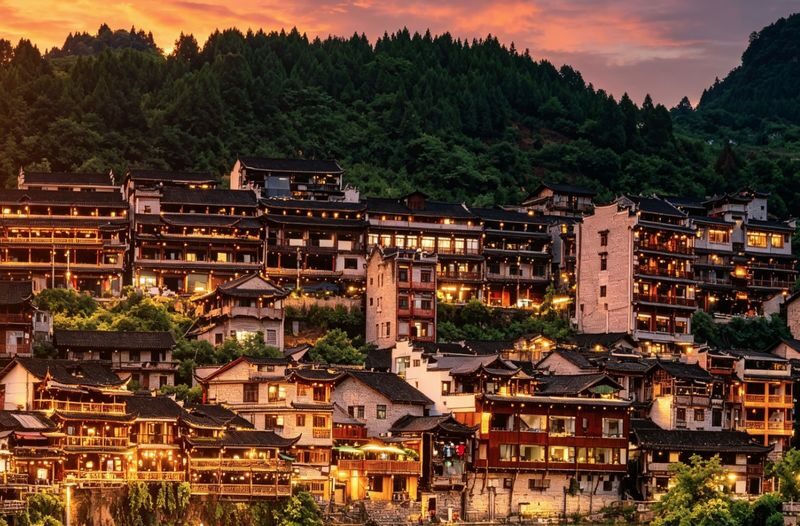 Furong Town - Following the waterfall through town