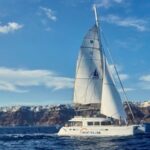 Gems of Santorini catamaran cruise experience with meal - A Greek BBQ meal and drinks on board