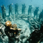 Gili Islands Turtle Snorkeling BBQ Cruise from Gili Trawangan - The Gili Meno statues: striking, and often busy