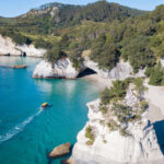 Glass Bottom Boat Cruise at Cathedral Cove in New Zealand - Cathedral Cove from the water