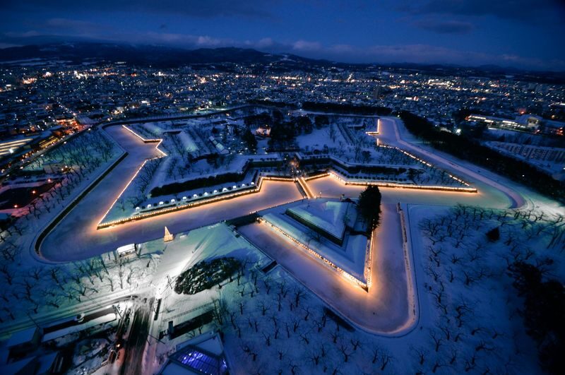 Goryokaku Tower Ticket in Hokkaido - Inside the tower: glass, displays and souvenirs