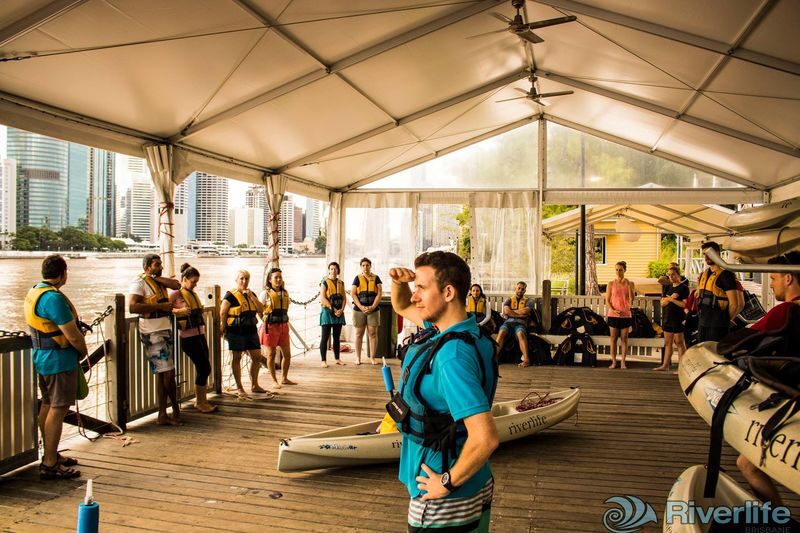 Guided Kayaking Day Tour in Brisbane - A briefing, then straight onto the river