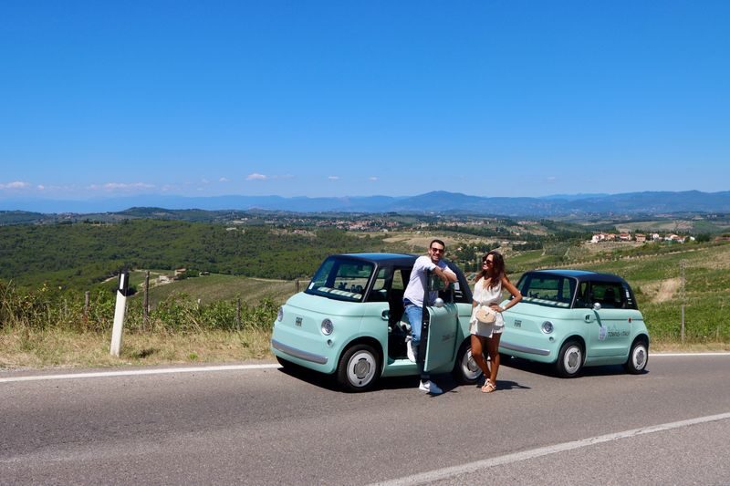 Guided Tuscany Chianti Drive: FIAT E-Car, Wine & Tuscan Lunch - From Florence to the countryside base